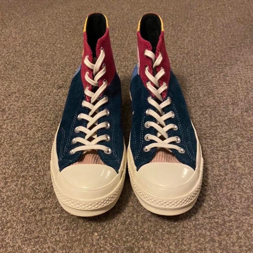 corduroy multicolored converse